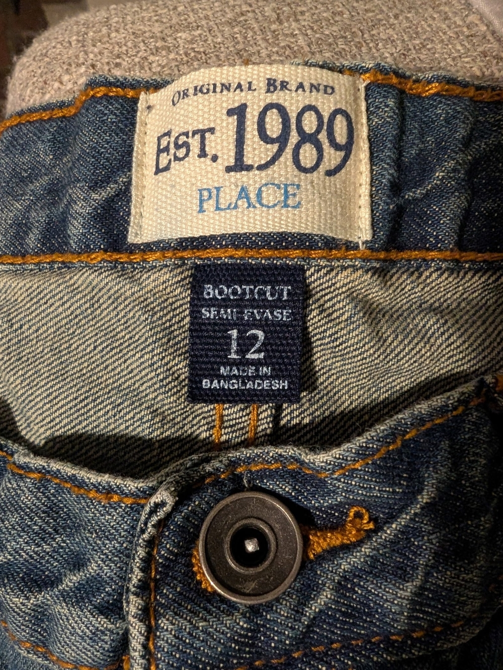 Children's Place Boy's Bootcut Blue Jeans